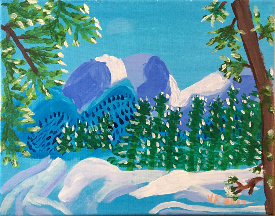 painting of a winter scene